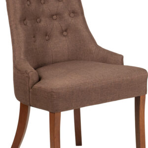 Wholesale HERCULES Paddington Series Brown Fabric Tufted Chair