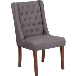 Wholesale HERCULES Preston Series Gray Fabric Tufted Parsons Chair