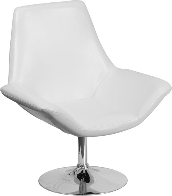 Wholesale HERCULES Sabrina Series White Leather Side Reception Chair