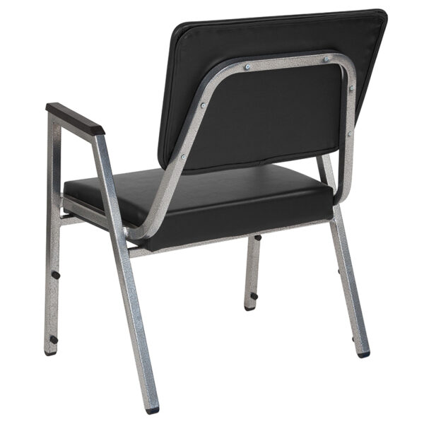 Multipurpose Stack Chair Black Vinyl Bariatric Armchair