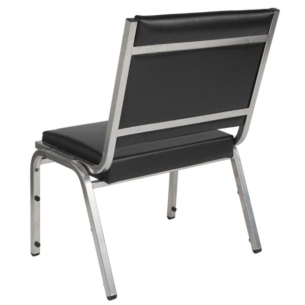 Multipurpose Stack Chair Black Vinyl Bariatric Chair