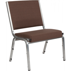 Wholesale HERCULES Series 1500 lb. Rated Brown Antimicrobial Fabric Bariatric Medical Reception Chair