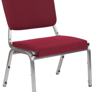 Wholesale HERCULES Series 1500 lb. Rated Burgundy Antimicrobial Fabric Bariatric Medical Reception Chair with 3/4 Panel Back