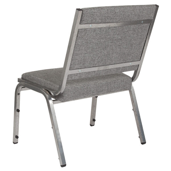 Multipurpose Stack Chair Gray Fabric Bariatric Chair