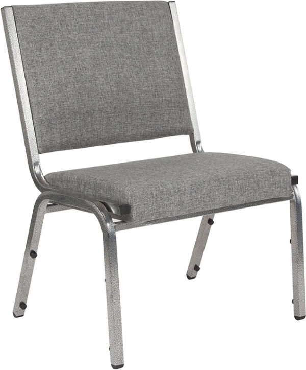 Wholesale HERCULES Series 1500 lb. Rated Gray Antimicrobial Fabric Bariatric Medical Reception Chair
