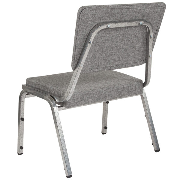 Multipurpose Stack Chair Gray Fabric Bariatric Chair