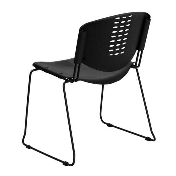 Multipurpose Stack Chair Black Plastic Stack Chair