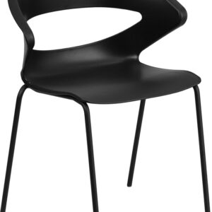 Wholesale HERCULES Series 440 lb. Capacity Black Stack Chair