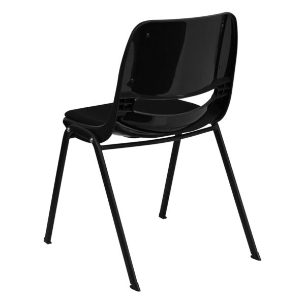 Multipurpose Stack Chair Black Plastic Pad Stack Chair