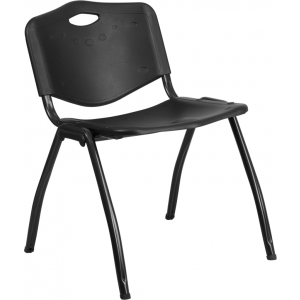 Wholesale HERCULES Series 880 lb. Capacity Black Plastic Stack Chair