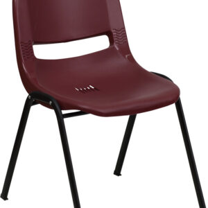 Wholesale HERCULES Series 880 lb. Capacity Burgundy Ergonomic Shell Stack Chair