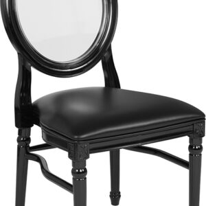 Wholesale HERCULES Series 900 lb. Capacity King Louis Chair with Transparent Back