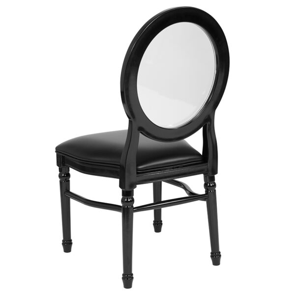 Classic Style Transparent Back Black Chair
