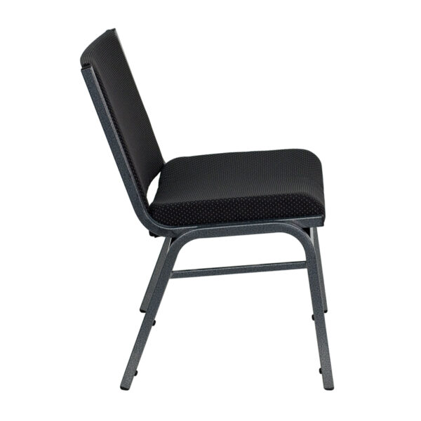 Lowest Price HERCULES Series Big & Tall 1000 lb. Rated Black Fabric Stack Chair