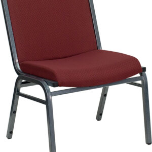 Wholesale HERCULES Series Big & Tall 1000 lb. Rated Burgundy Fabric Stack Chair