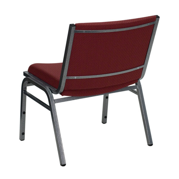 Multipurpose Stack Chair Burgundy Fabric Stack Chair