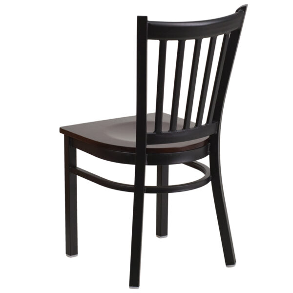 Metal Dining Chair Black Vert Chair-Wal Seat