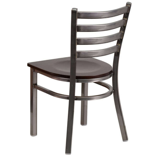 Metal Dining Chair Clear Ladder Chair-Wal Seat