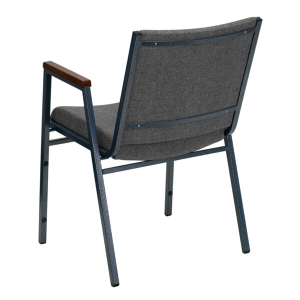 Multipurpose Stack Chair Gray Fabric Stack Armchair