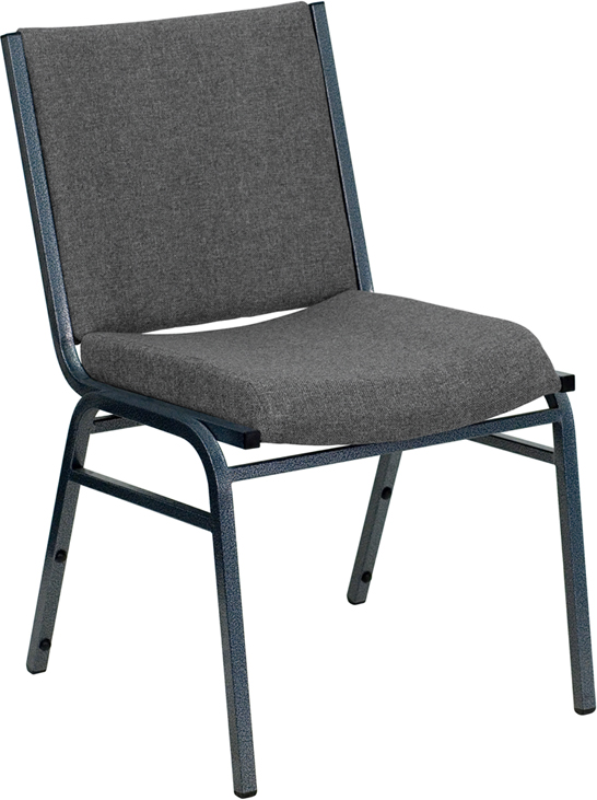 Wholesale HERCULES Series Heavy Duty Gray Fabric Stack Chair