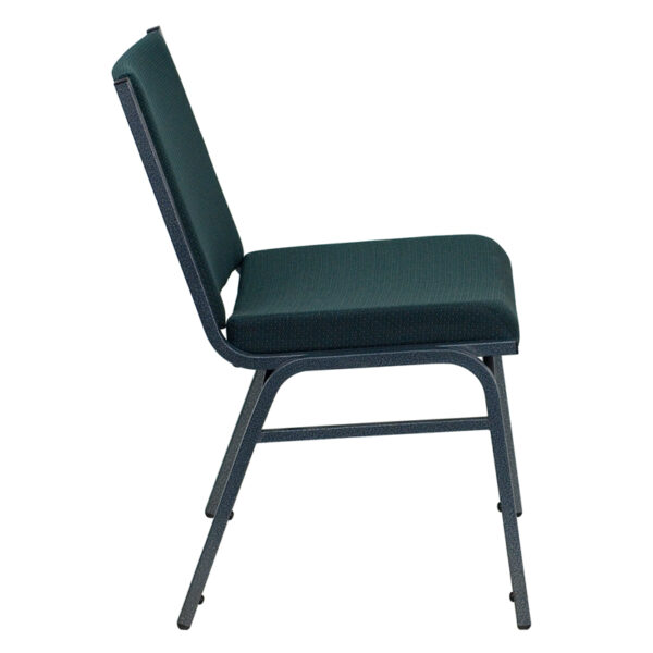 Lowest Price HERCULES Series Heavy Duty Green Patterned Fabric Stack Chair