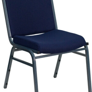 Wholesale HERCULES Series Heavy Duty Navy Blue Dot Fabric Stack Chair