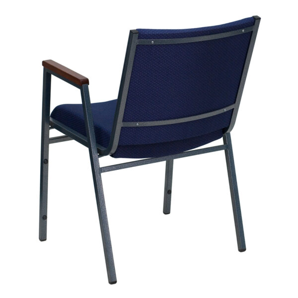 Multipurpose Stack Chair Navy Fabric Stack Armchair