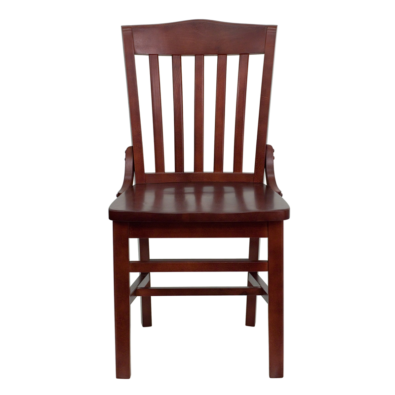 Flash Furniture HERCULES Series School House Back Mahogany Wood Restaurant Chair 