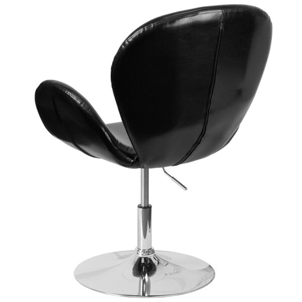 Lounge Chair Black Leather Side Chair