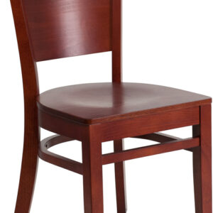 Wholesale Lacey Series Solid Back Mahogany Wood Restaurant Chair