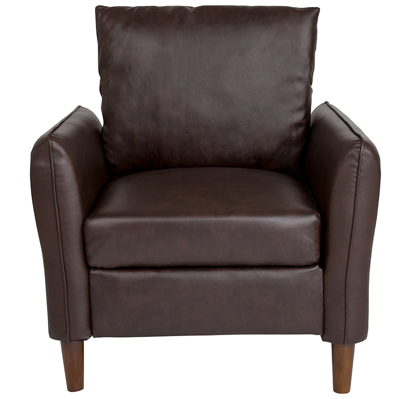 Milton Park Upholstered Plush Pillow, Plush Leather Chair