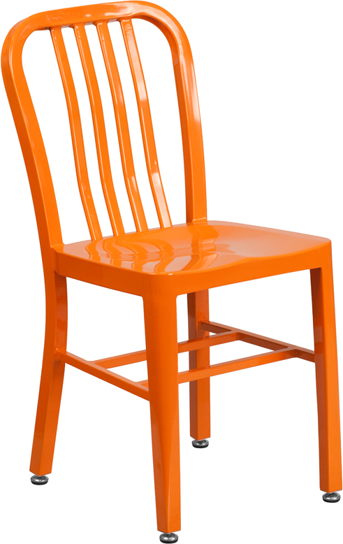 Wholesale Orange Metal Indoor-Outdoor Chair