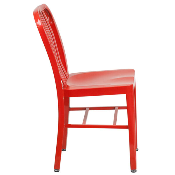 Lowest Price Red Metal Indoor-Outdoor Chair