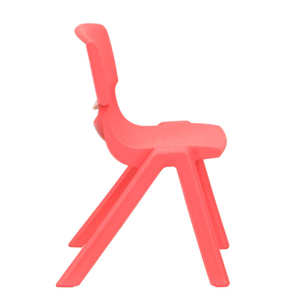 Lowest Price Red Plastic Stackable School Chair with 12'' Seat Height