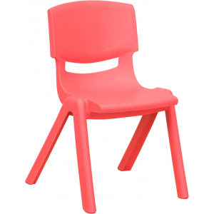 Wholesale Red Plastic Stackable School Chair with 12'' Seat Height