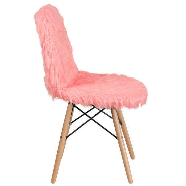 Lowest Price Shaggy Dog Hermosa Pink Accent Chair