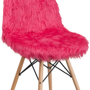 Wholesale Shaggy Dog Hot Pink Accent Chair