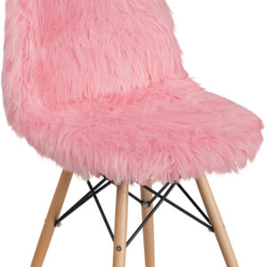 Wholesale Shaggy Dog Light Pink Accent Chair