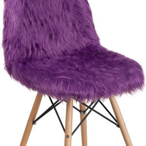 Wholesale Shaggy Dog Purple Accent Chair