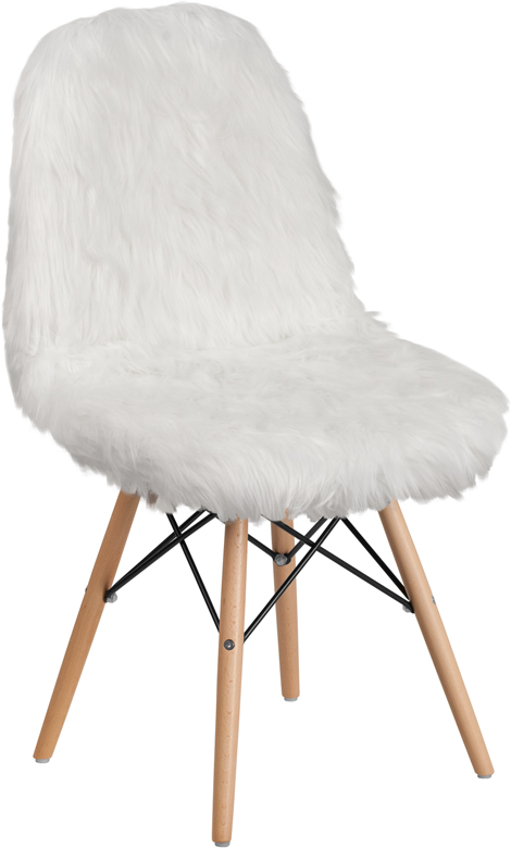 Wholesale Shaggy Dog White Accent Chair