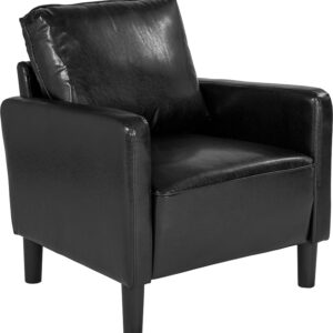 Wholesale Washington Park Upholstered Chair in Black Leather