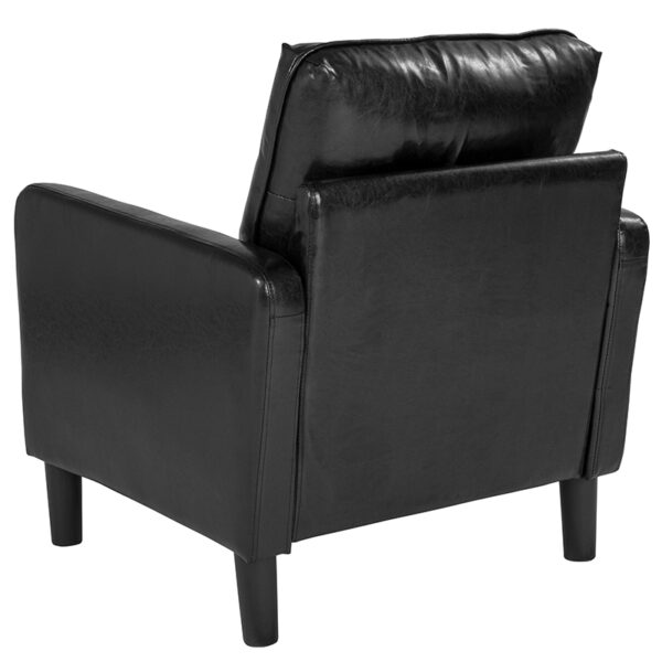 Contemporary Style Black Leather Chair