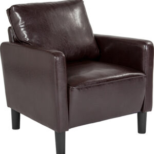 Wholesale Washington Park Upholstered Chair in Brown Leather