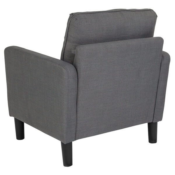Contemporary Style Dark Gray Fabric Chair