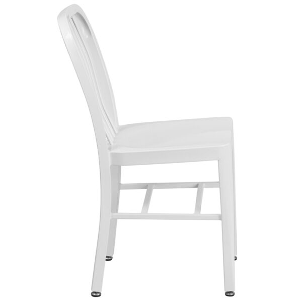 Lowest Price White Metal Indoor-Outdoor Chair