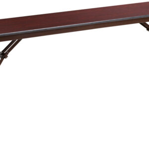 Wholesale 18'' x 72'' Rectangular Mahogany Melamine Laminate Folding Training Table
