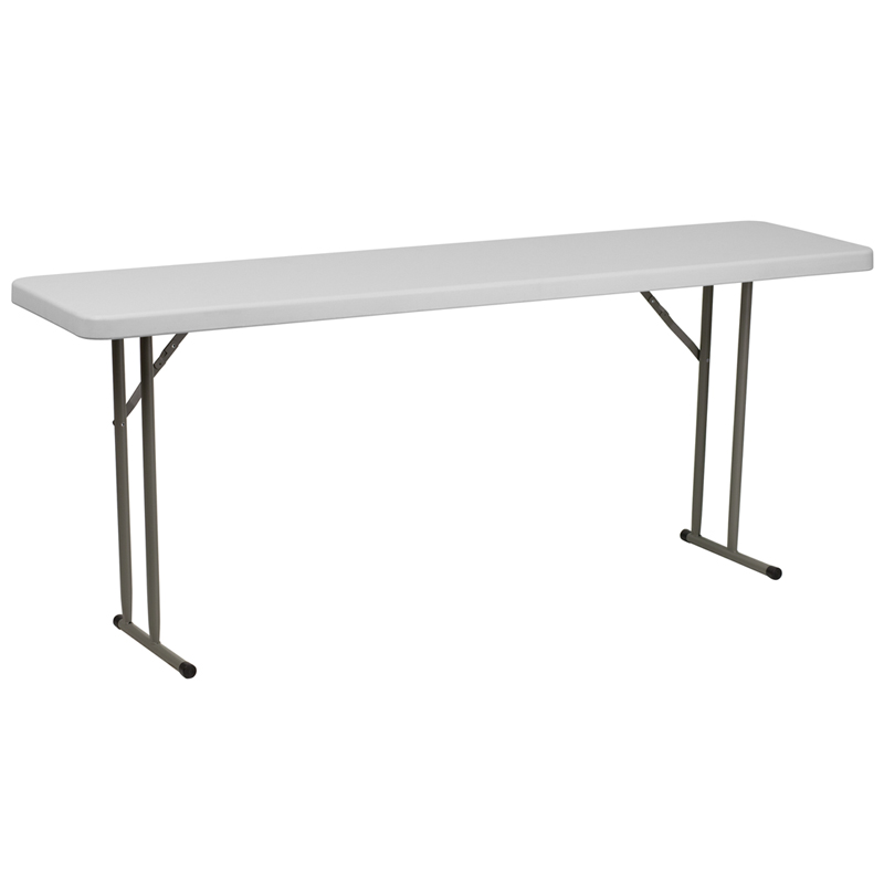 Wholesale 18''W x 72''L Granite White Plastic Folding Training Table