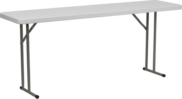 Wholesale 18''W x 72''L Granite White Plastic Folding Training Table
