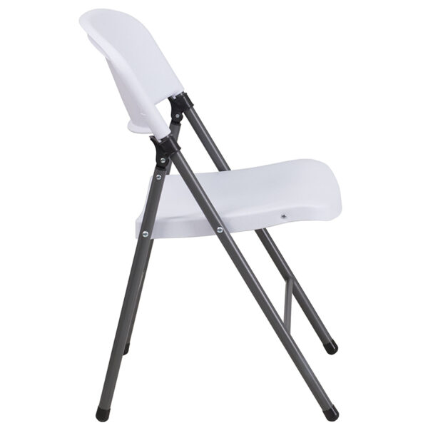 Set of 2 Granite White Plastic Folding Chairs White Plastic Folding Chair