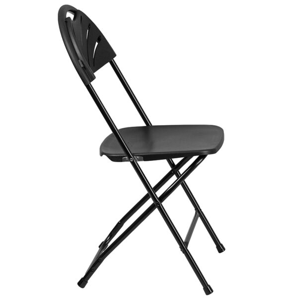 Set of 2 Black Plastic Folding Chairs Black Plastic Folding Chair